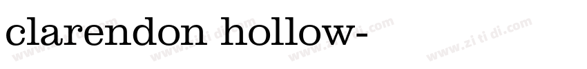 clarendon hollow字体转换